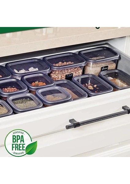 Adet 24 Parça 2 Litre Dikdörtgen Erzak Bakliyat Baharat Saklama Kabı Seti 20 Etiket Hediyeli modelleri