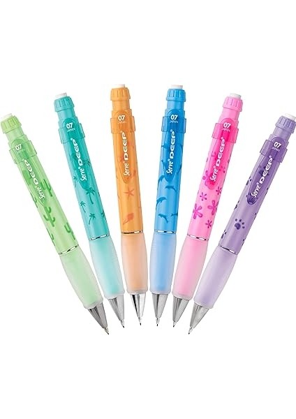 Deep Mekanik Kurşun Kalem 0.7 mm Lavanta Kopek Patısı Deseni modelleri