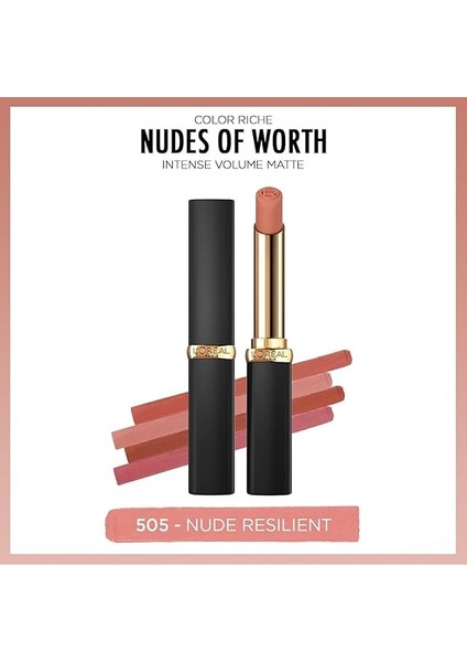 Parıs Color Riche Intense Volume Matte Ruj - 505 Nude Resilient fiyatları