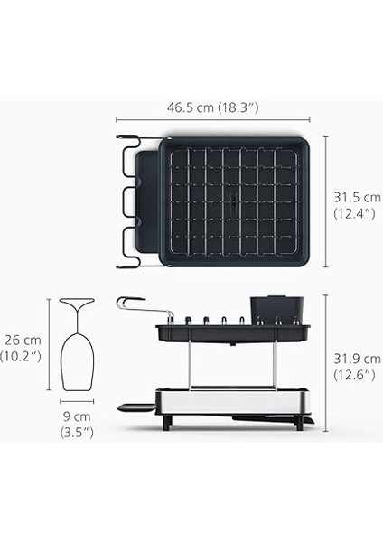 Joseph Excel Paslanmaz Çelik 2 Katlı Bulaşıklık, Gri indirimleri