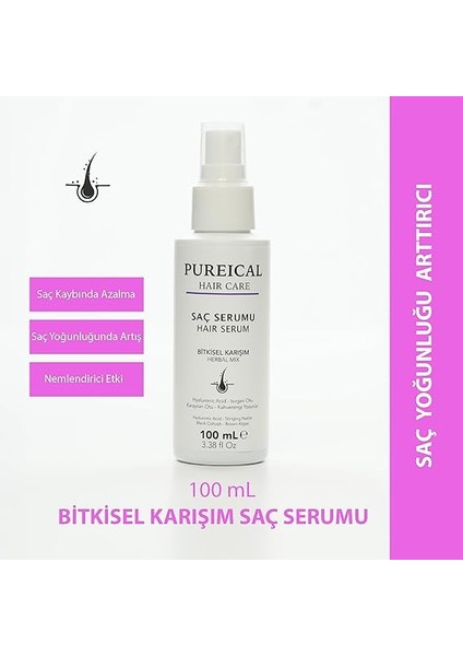 Saç Serumu, Bitkisel Kompleks, Saç Kaybını Önleyici, Saç Güçlendirici, Hyaluronik Asit, Besleyici Saç Serumu 100 ml fiyatları