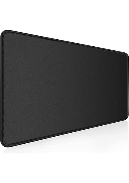 Classic Mouse Pad, Dikişli Kenar, Kaymaz Taban, Büyük Boy Pürüzsüz Yüzey, Baskısız Ofis Tipi Masa Koruyucu, Ergonomik Mouse Ped (90X40 cm - Xx Large, Siyah)