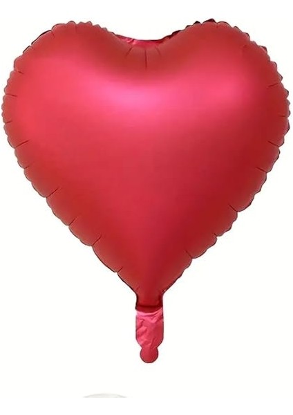 Mat Kırmızı Kalp Folyo Balon 5 Adet 45CM fiyatları