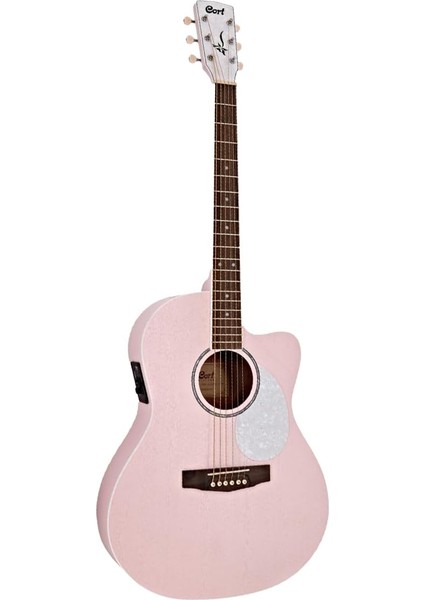 Jade Ppop Akustik Gitar Açık Gözenekli Pastel Pembe Mat