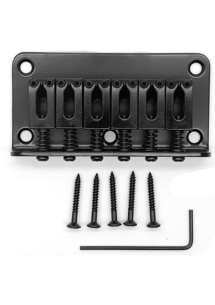 78MM Sabit Hardtail Köprü 6 String Fender Strat Tele Elektro Gitar (Siyah)