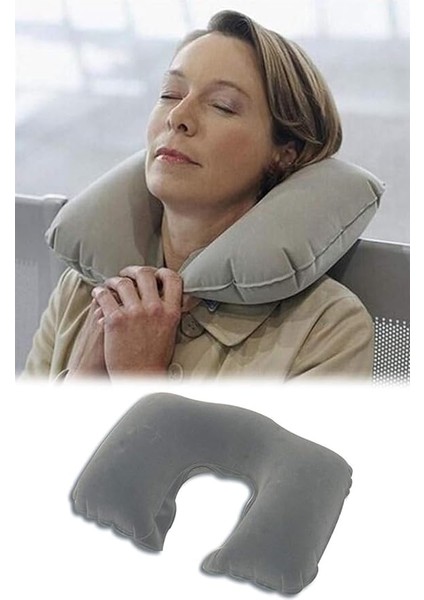 Home Şişme Seyahat Yastığı,şişirilebilir Araba,uçak ve Yolculuklar Için Yastık,şişme Boyun Desteği (1) modelleri
