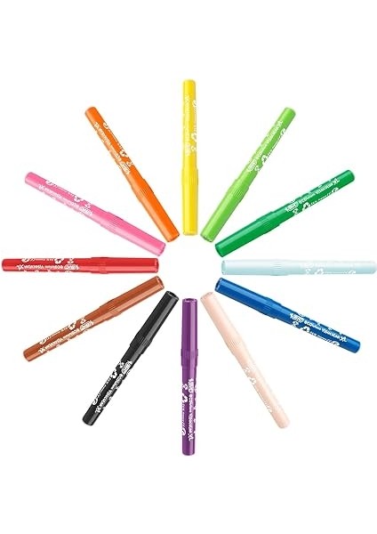 Kids Visa Color Xl Keçeli Boya Kalemi 24 Renk, Su Bazlı Mürekkep, Kolayca Çoğu Kumaştan Çıkar, 3 Yaş ve Üzeri Çocuklar Için Ideal indirimleri