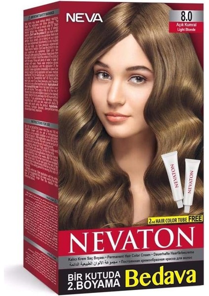 Kalıcı Krem Saç Boyası 8.0 Açık Kumral