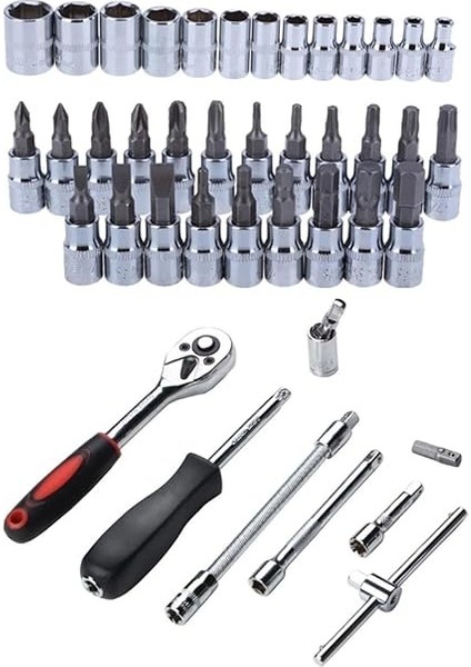 46 Parça Mini Lokma Takımı Otomatik Cırcırlı 1/4" Wrench Set Yüksek Kalite Kombinasyon Alet Seti fiyatları