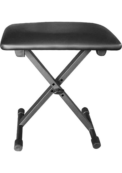 Piyano Tezgahı X-Style Klavye Tezgahı Ayarlanabilir Yükseklik, Elektronik Klavyeler ve Dijital Piyanolar Için Yastıklı Klavye Taburesi Lye Koltuğu Siyah