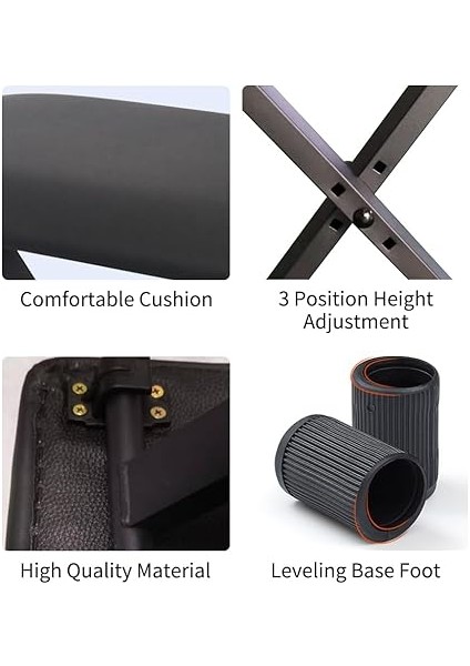 Piyano Tezgahı X-Style Klavye Tezgahı Ayarlanabilir Yükseklik, Elektronik Klavyeler ve Dijital Piyanolar Için Yastıklı Klavye Taburesi Lye Koltuğu Siyah modelleri