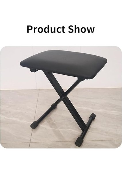 Piyano Tezgahı X-Style Klavye Tezgahı Ayarlanabilir Yükseklik, Elektronik Klavyeler ve Dijital Piyanolar Için Yastıklı Klavye Taburesi Lye Koltuğu Siyah fırsatları