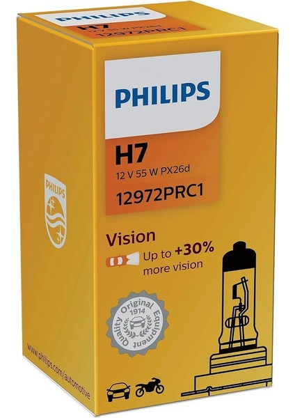 H7 55WATT +%30 Fazla Işık Ampul Premium Halogen(1 Adet)