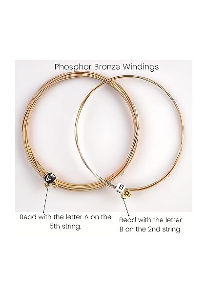 Strings Gold Series Gag L Pb Light Takım Tel - Yeni Seri Akustik Gitar Teli 012-053 fırsatları