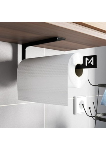 1.5mm Seyyar Gezen Rulo Tutucu Kağıt Havlu Rulo Tutucu,mutfak Rulosu Askısı, Mutfak Kağıt Rafı,kağıt Havluluk, Peçete Saklama Rafı, Dolap Altı,yanı