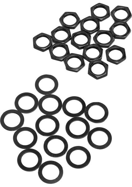 M9 Somun Kiti Gitar Jakı Yıkayıcıgitar Jack Somunu, Aşınmaya Dayanıklı Çok Fonksiyonlu Metal Yıkama Jakı Soket Somun Somun Yıkayıcılarelektro Gitar Bas Içinelektronik (Black)