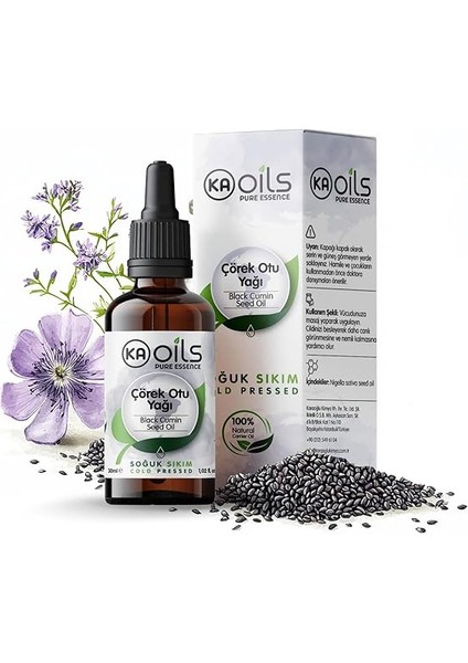 Çörek Otu Yağı (Nigella Sativa - Black Cumin Seed Oil) 30 ml - Cilt ve Saç Bakımı Için Ideal -%100 Doğal ve Saf Gıda Kalite - Soğuk Sıkım fiyatları