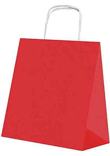 At Market Roll-Up Kraft Çanta Kırmızı Küçük Boy 18X24CM 25'li