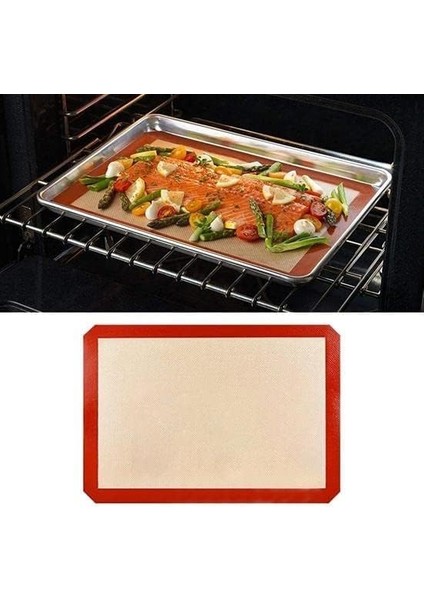 Home Silikon Pişirme Matı, Yıkanabilir Yanmaz Pastacılık Fırın Matı - Isıya Dayanıklı, Çok Renkli, 30 x 40 cm indirimleri