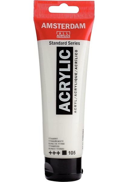 17091052 All Acrylic Standart Seri̇si̇ 120 ml Tüp Akri̇li̇k Boya, Titanium White