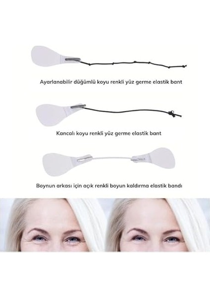 Yüz Yogası Gerdirme Bandı, Kırışıklıklar Göz Gıdı Boyun Için Gerdirme Aparatı, Elastik Yüz Gerdirme (40 Adet) fiyatları
