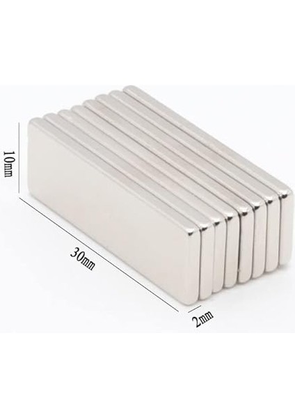 Adet 30X10X2 mm Dikdörtgen Neodyum Mıknatıs Boy 30MM En 10MM Kl. 2mm fırsatları