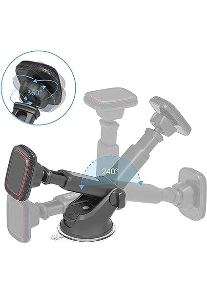 Mıknatıslı Manyetik Araba Telefon Tutucu Araç Telefon Tutucu Ön Cam Için Güçlü Emiş Gücüne Sahip Mıknatıs, Evrensel 360° Döndürülebilir fiyatları
