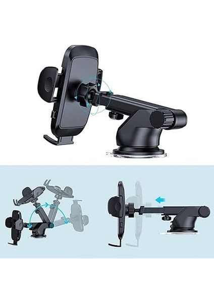 Araç Içi Telefon Tutucu Otomatik Klipsli Araba Için Ayarlanabilir Cam ve Torpido Için Yüksek Kalite Tutacak indirimleri