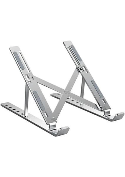 Taşınabilir Katlanabilir Folding Alüminyum Dizüstü Bilgisayar Standı Alüminyum Ayarlanabilir Açı ve Katlanabilir Portatif Rahat Kullanım 11 Inç 17 Inç Arası Kullanım Ev ve Ofis Gümüş ZR630 fırsatları