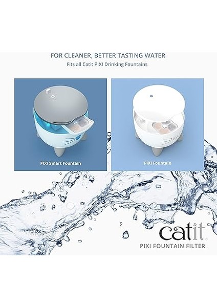 43722 Pixi Yedek Filtre, Catit Pixi Su Çeşmesi Için Içme Çeşmesi Filtresi, 6'lı Paket fiyatları
