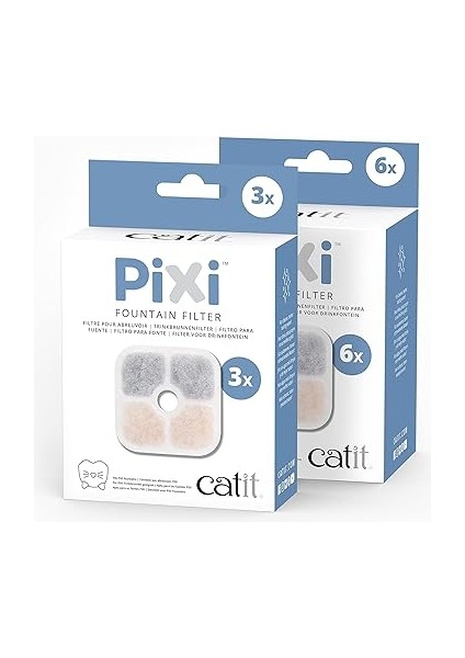 43722 Pixi Yedek Filtre, Catit Pixi Su Çeşmesi Için Içme Çeşmesi Filtresi, 6'lı Paket indirimleri