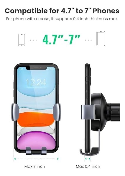 360 Derece Mekanik Araç Içi Telefon Tutucu Uzay Grisi indirimleri