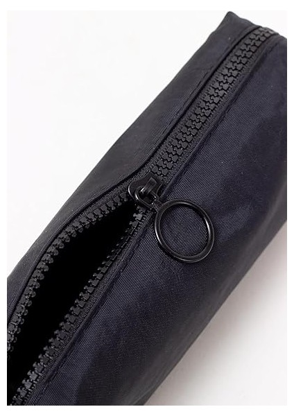 01104 Siyah Krinkıl Kumaş Tek Gözlü Yıkanabilir Kalemlik Kalem Kutusu Makyaj Çantası indirimleri