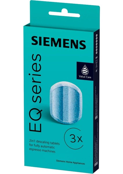 TZ80002A Kireç Çözücü Tabletler, 3 Adet, Kireç Birikintilerini Giderir ve Korozyona Karşı Korur, Orijinal Aksesuar, Eq Serisi Tam Otomatik Kahve Makineleri ve Ankastre Tam Otomatik Makineler