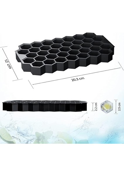 Home Pratik Petek Şeklinde Silikon Buz Kalıbı Silikon Yapışmaz Buzluk Petek Buz Küpü Asorti modelleri