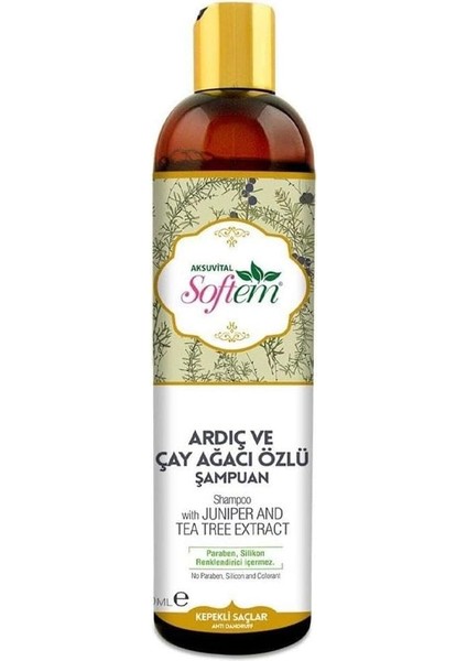 Ardıç ve Çay Ağacı Özlü Şampuan 400 ml | Kepek Karşıtı ve Dökülme Önleyici Saç Bakım Şampuanı | Bitkisel Özlü, Paraben ve Renklendirici Içermez, Saç Derisini Arındırır, Saç Güçlendirici Etki