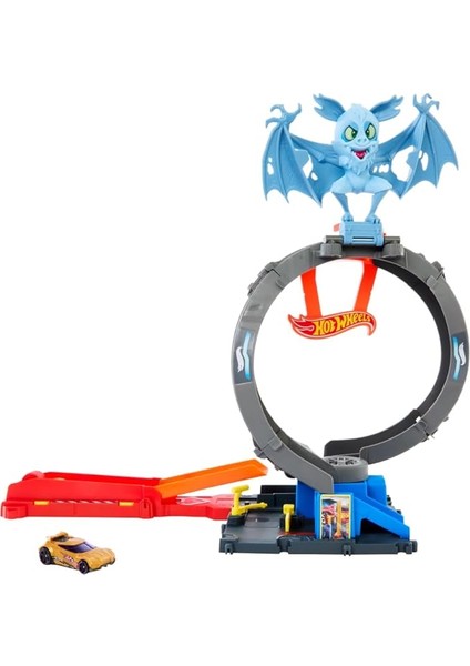 Wheels Bat Döngü Saldırı Oyun Seti Hot Wheels Bat Döngü Saldırı Oyun Seti ve 1:64 Ölçekli Oyuncak Araba HTN78