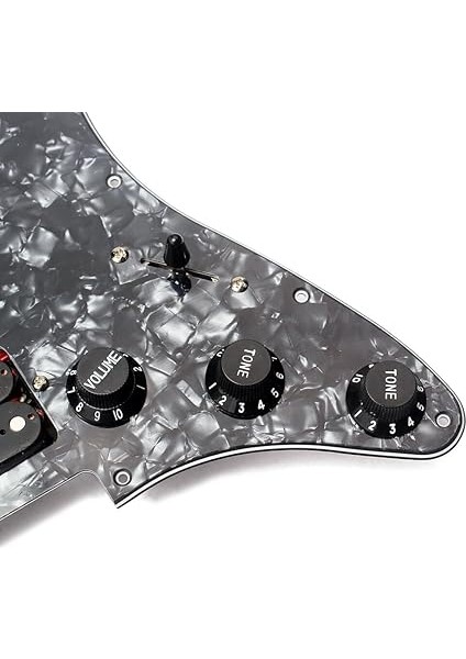 Gitar Pickguard 3 Katlı Ssh Yüklü Kablolu Humbucker Pickguard Manyetikler Gitar Için Set, Siyah Inci fiyatları