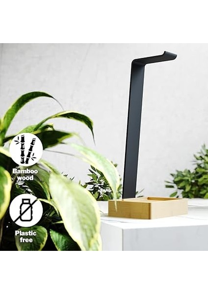 Essentials – Kulaklık Tutucu ve Başlık Askısı, Son Derece Dayanıklı Metal ve Bambudan Yapılmış, Plastiksiz – Pratik Tutucu Başlığı Korur ve Masa Düzenini Sağlar fiyatları