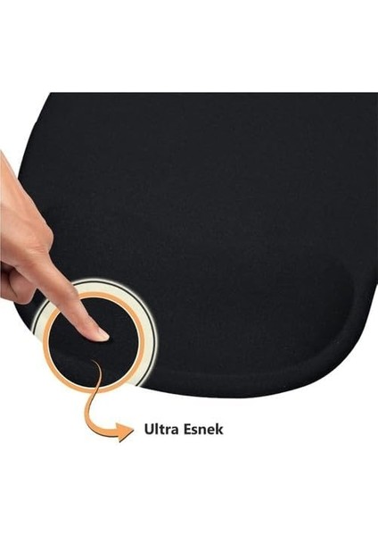 Deer Bilek Destekli Ergonomik Mouse Pad, Rahat Fare Padi, Fare Altlığı, Ofis ve Oyun Için, Kaymaz Taban, Siyah modelleri