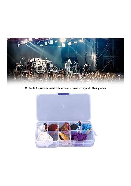 60 Adet Gitar Penası Yedek Gitar Pena Renkli Selüloit Elektrik Akustik Gitar Seçim Seti Saklama Kutusu ile fırsatları