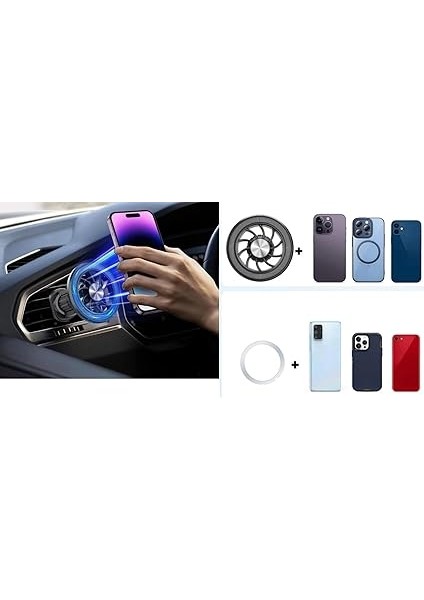 Havalandırmaya Takılan Güçlü Mıknatıslı Manyetik Telefon Tutucu iphone ve Tüm Modellere Uygun Araç Içi Telefon Tutucu Araba Için Araç Tutucu, Manyetik Telefon Tutucu 12/13/14/15 Manyetik Araç Tutucu fiyatları