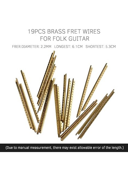 19 Adet 2.2 mm Pç Gitar Fret Tel Klasik Gitar Klavye Için Fretwires fiyatları