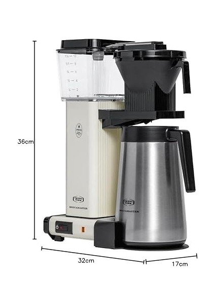 Filtre Kahve Makinesi, Paslanmaz Çelik Termoslu, 1.25 L Kapasite, Off White modelleri