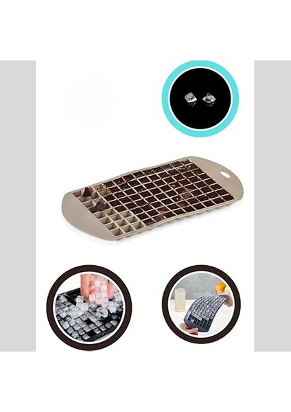 Silikon Tabanlı Pratik Kokusuz Buzluk, 96'lı Kristal Buz Kalıbı, Silikon Tabanlı Buz Kalıbı, Pratik ve Esnek Silikon Tabanlı Buzluk Seti (Bpa Içermez) (96 Kristal Şekil) modelleri