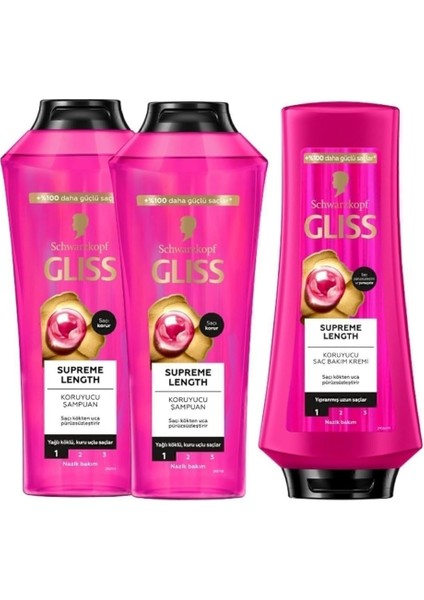 Supreme Length Şampuan 400 ml x 2 Adet + Saç Kremi 360 ml