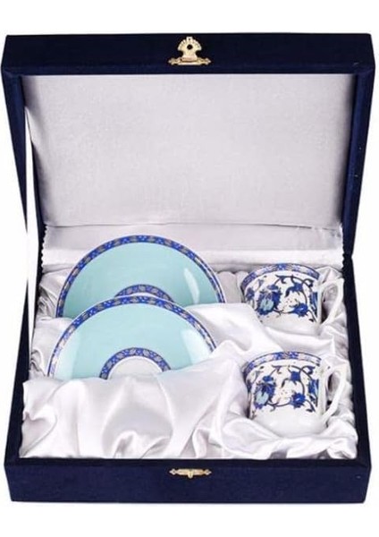 04POR019275 Saraylı 4 Parça Kahve Takımı