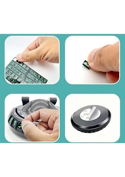 360 Derece Dönebilen Araç Içi Park Numaratörü Şık ve Modern Tasarım Kaymaz Yapışkanlı Oto Numaratör Telefon Standlı Park Plakası fiyatları