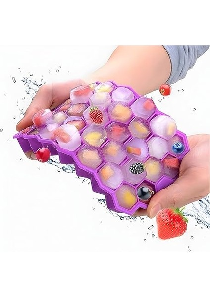 Desenli Silikon Buz Kalıbı, Renkli, Yapışmaz Özellikli, Kokteyl ve Içecekler Için fırsatları