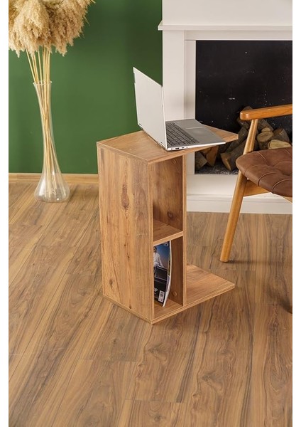 Raflı Yan Sehpa Koltuk Sehpası C Sehpa Zigon Sehpa Servis Sehpası